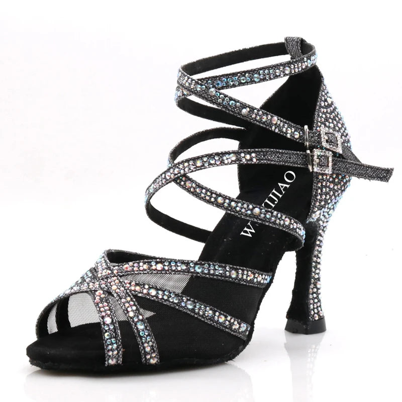 BLACKY - Chaussures de danse latine en strass