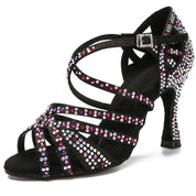 AURORA - chaussures de bachata strass colorés