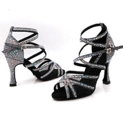 BLACKY - Chaussures de danse latine en strass