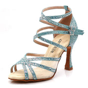 BLUY - Chaussures de danse latine en strass